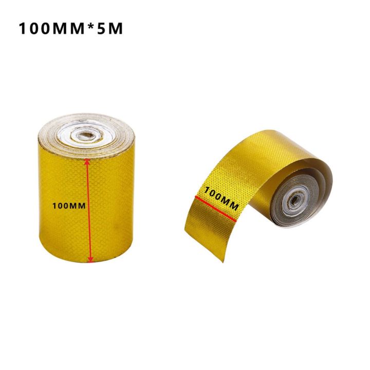 5-500-cm-10-500-cm-aluminum-foil-tape-automotive-exhaust-pipe-decorative-tape-gold-heat-shield-wrap-tape-adhesives-tape
