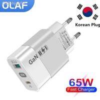 Hjghfhf Olaf 65W ปลั๊กแบบเกาหลีเครื่องชาร์จ USB อะแดปเตอร์มาตรฐานในการชาร์จ QC3.0สำหรับ iPhone Poco F3