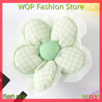 WQP Fashion Store อุปกรณ์ตกแต่งเสื้อผ้าทำมือ,ลดราคาด่วนเครื่องประดับรูปลูกกวาดดอกไม้ผ้าลายตารางงานประดิษฐ์ทำมือ