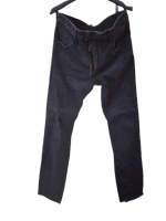 กางเกงยีนส์มือสองขายาว DSQUARED2-52 MENS BLACK DENIM TRUOSERS JEANS SLIM MADE IN ITALY เอววัดจริง36" กางเกงยอดนิยมขณะนี้ผ้า Denim
