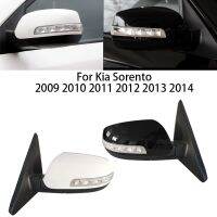 สำหรับ Kia Sorento 2009-2014ด้วยสัญญาณไฟเลี้ยวไฟฟ้าพับได้เครื่องทำความร้อนรถยนต์9ลวด87610-2P150ประกอบกระจกมองหลัง