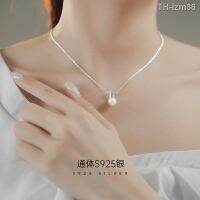 ? ornaments jewelry เครื่องประดับอัญมณี Jinmeiao s925 เงินกระต่ายสร้อยคอผู้หญิงหรูหรา high-end ไข่มุก clavicle chain niche ออกแบบ all-match ห่วงโซ่เสื้อกันหนาว