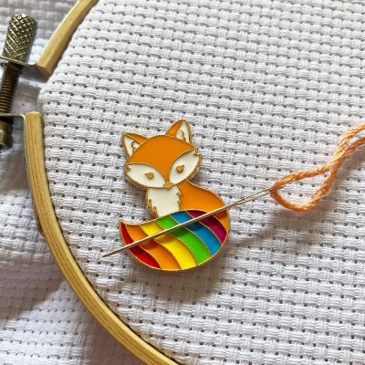Magnetic Needle Minder To Keep Track of Your Needle Keeper Fox Embroidery Cross Stitch Accessories Needlework