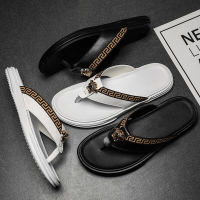 Europe and America Versace Mens Fashion Flip Flops Mens Outdoor Wear Medusa Summer Personalized Casual Slippers Beach Flip Flops Mens Fashion