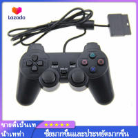 Nanan การเชื่อมต่อแบบใช้สาย Gamepad การสั่นสะเทือนคู่จอยเกมสำหรับ PS2