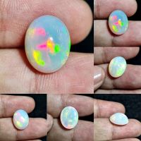 (OP6) พลอยโอปอ Opal  4.75 ct. รุ้งสวย พลอยแท้ จากเอธิโอเปีย ดิบธรรมชาติ พลอยแท้ 100%