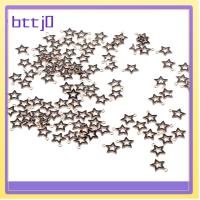 BTTJ0 100PCS สีดำสีดำ เครื่องรางเคลือบรูปดาวกลวง 1613 โลหะผสมอัลลอยด์ ดาวน้อย สร้อยคอสำหรับผู้หญิง จี้ดาวขนาดเล็ก สำหรับผู้หญิง