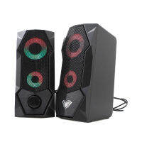 ลำโพง?AULA WIND N301?BLACK GAMING SPEAKER RGB PULSE?