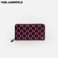 KARL LAGERFELD - K/MONOGRAM MULTICOLOURED CONTINENTAL ZIP WALLET 226W3243 กระเป๋าสตางค์