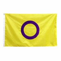 ZXZ custom 90x150cm Intersex Pride Flag 60x90cm Digital Printing Intersex Pride Flag Banners