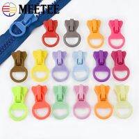 ☫☾❀ Meetee 5Pcs 20 Zipper Slider for Resin Zips Plastic Non-locking Coil Zipper Head Repair Kit DIY Tent Large Zip Piller Accessory