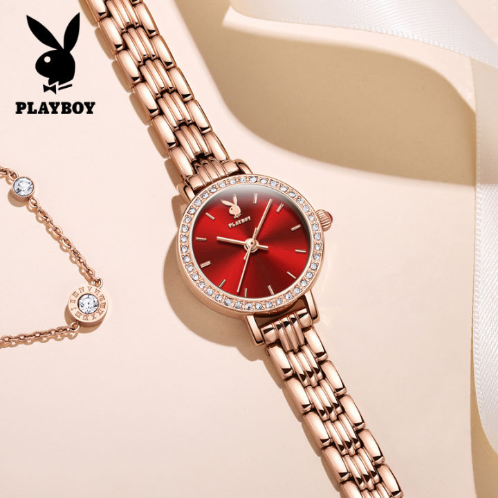 playboy-นาฬิกาข้อมือ-ผู้หญิง-ราคา-ส่งฟรี-ต้นฉบับ-ซื้อ-1-แถม-1-สร้อยข้อมือแฟชั่น-ขอบเพชร-หน้าปัดเล็ก-สไตล์เกาหลี