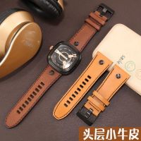 suitable for SEVENFRIDAY Leather watch strap for men and women P2/PS1/M2/Q2 matte black brown cowhide belt 28mm