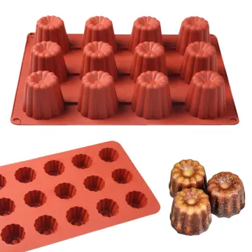 12 Cavities Silicone Muffin Pan Small Cylindrical Jelly Mold Non