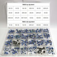 240Pcs/Box 24Values RM065 100R - 2M RM063 Carbon Film Horizontal Trimpot Potentiometer Assortment Kit Variable Resistor