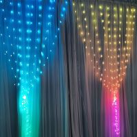 ZZOOI Curtain LED Garland String Fairy Lights RGB USB Remote LED Light For Christmas New Year Party Home Window Bedroom Decoration