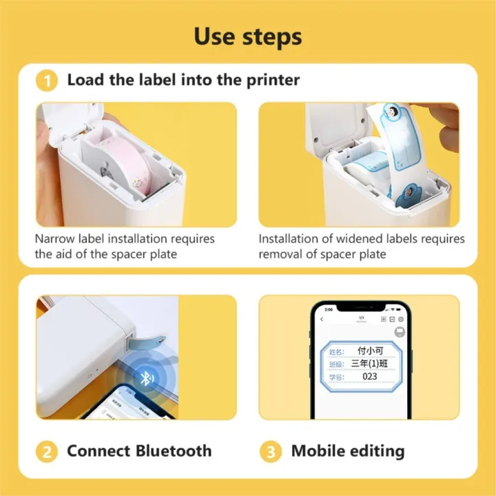 niimbot-เครื่องพิมพ์บาร์โค้ดแบบพกพาม้วนกระดาษเครื่องพิมพ์ฉลากความร้อนแบบพกพาขนาดเล็ก-d101-d11เครื่องพิมพ์ฉลากบลูทูธแบบพกพา