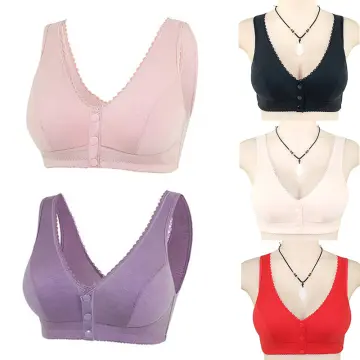 Women Front button bra large size 36-52 butang depan bras nusing full cup  thin lining breathable Top Lingerie