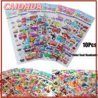 CAIOHUA 10pcs Color Randomly สมุดภาพ เด็กทารก ของตกแต่ง ของเล่นคลาสสิก ฟอง สติ๊กเกอร์การ์ตูน 3 มิติ กันน้ำ รางวัลโรงเรียน