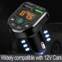 Car FM Transmitter Dual USB Fast Charger Wireless Hands-free Audio Receiver O2Y5