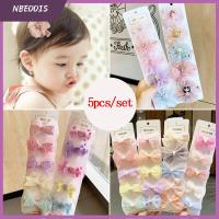 NBEOOIS 5PCS แฟชั่น หวาน สีสัน กิ๊บติดผม ลูกไม้ กิ๊บติดผม กิ๊บติดผมโบว์