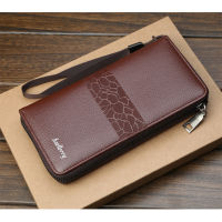 Baellerry New Mens Wallets Long Clutch Purse Wallet Male PU Leather Zippers Wristlet Wallet Men Business Wallet Coin Purse Bag