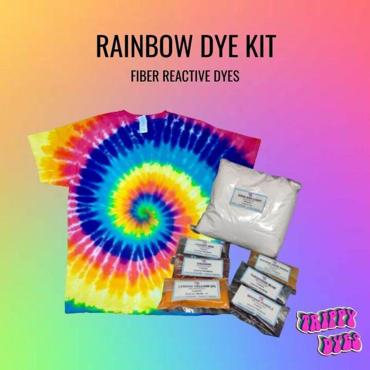 Rainbow Tie Dye Kit (Fiber Reactive Dyes From Trippy Dyes) | Lazada PH