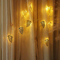 Hot LED Garland Wrought Iron Leaves Light String แบตเตอรี่ Powered คริสต์มาสปีใหม่งานแต่งงานหน้าแรกตกแต่งสวน Fairy Light