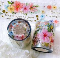 【CW】✱☁☋  Floral Roll 9 Washi PET Tape for Card Making Planner Sticker