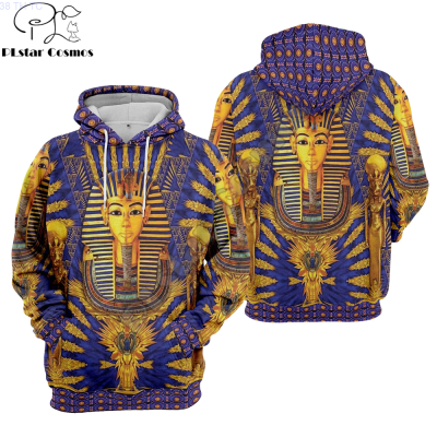 New Fashion 3d Hoodie Mens Pharaoh Print Full Set Mens And Womens Tdd61 Autumn Hoodie popular