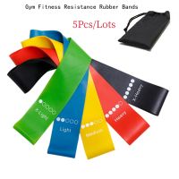 5PCS/Lots Resistance Bands Rubber Expander Belt Workout Fitness Elastic Yoga Band Pilates Sport Pull Rope Gym Exercise Equipment