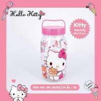 ขวดโหลแก้วมีหู Kitty ขนาด 7.5*20cm  ลิขสิทธิ์แท้ ?