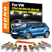 6N โปโลสำหรับ VW โฟล์คสวาเก้น9N3 9N 6R 6C 2017ไฟยานพาหนะ1995-2016ชุดแสงโดมส่องแผนที่ภายในรถยนต์ LED หลอดไฟ Canbus