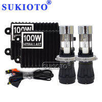 SUKIOTO High Power 12V 100W H4 HiLo HID Xenon Bulb Kit HID Slim Digital Ballast Ignition H4-3 Bi-Xenon Headlight Kit Car Syling