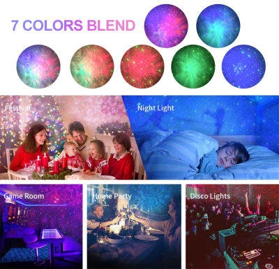 Starry Sky Projector LED Night Light Aurora Star Galaxy Night Lamp for Bedroom Games Room Party