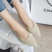 Womens Summer Sandals Large Womens Shoes Pointed Sandals Womens Flying Woven Breathable Baotou Heel Less Sandals Exquisite