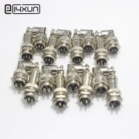 1Set GX16 Aviation Connector 2 3 4 5 6 7 8 9 10Pin XLR 90 / 180 Degrees Male Plug Female jack 16mm PCB Chassis Mount Socket