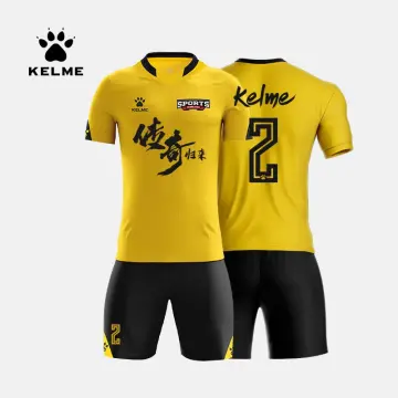 KELME KIDS Soccer Jersey Football Uniform Summer Customized Suit Shark  Training Team Uniform Sportswear Child 3803169