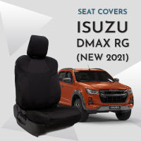 ที่หุ้มเบาะรถยนต์ชุดคู่หน้า เฉพาะรุ่น ISUZU D-MAX ปี 2020-ปัจจุบัน ผลิตจากนีโอพรีน เป็นแบบสวมทับเฉพาะรุ่น แค็บ และ 4 ประตู (ผ้าดำ/ด้ายชาโคล)