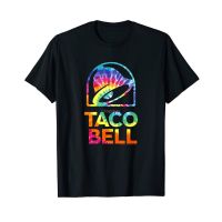 【คลาสสิค ขายดี】gildan KO เสื้อยืด ผ้าฝ้าย 100% พิมพ์ลายโลโก้ Taco Bell Tie-DyedS-5XL