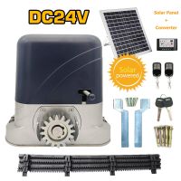 500kg Solar Energy Automatic Sliding Gate Opener Gear Drive with 4m Nylon Rack Remote Control Electric Sliding Door Motor Engine