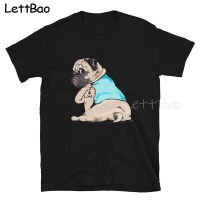 Pugs Love Dad Pug Dog 90S Vintage Black Tshirt Men T Shirt Graphic T Shirts 100 Cotton Tshirt 100% Cotton Gildan