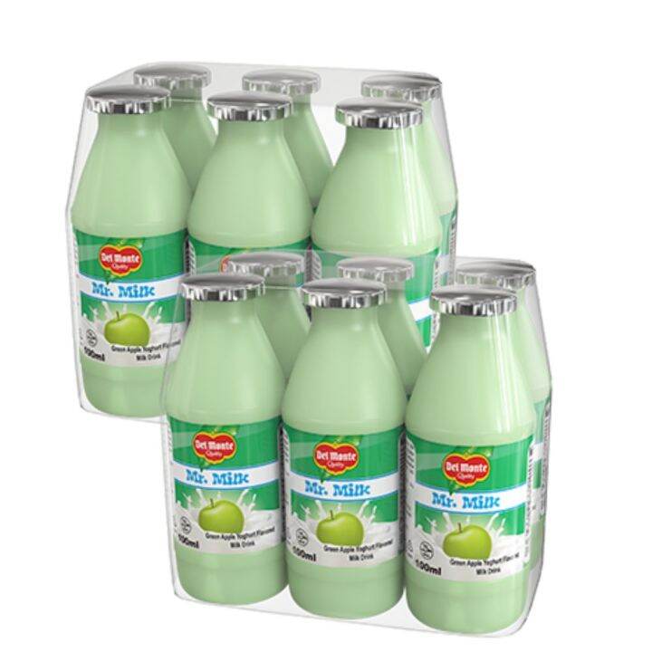 Del Monte Mr. Milk Green Apple Yoghurt Flavored Milk Drink 100mL x 6