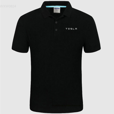 NEW Summer Style 2023 Polo Shirt Tesla logo Polo shirt Short Sleeve High Quantity polo shirtsNew product，Canbe customization high-quality