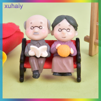 xuhaiy 3ชิ้น/เซ็ต Creative Old คู่เก้าอี้เรซิ่นงานฝีมือแสดงการจำลองหัตถกรรมพื้นบ้านสัตว์