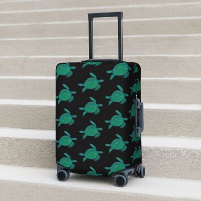 【LZ】✧◇☞  Turtle Sea Painting Suitcase Cover Férias bonito Animal Print Mala de bagagem útil Travel Protector