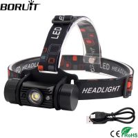 【CW】 BORUiT RJ-020 Induction Headlamp 1000LM Sensor Headlight 18650 Rechargeable Torch Camping Hunting Flashlight