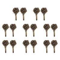 16Pcs Metal Rose Flower Curtain Tie Back Tieback Holders Wall Hooks Decor