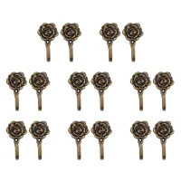 16Pcs Metal Rose Flower Curtain Tie Back Tieback Holders Wall Hooks Decor