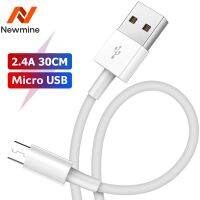 Newmine สายชาร์จศัพท์มือถือ Micro Usb Cable 2A ขนาด 30 ซม. สําหรับ Sumsung Xiaomi Android แท็บเล็ต